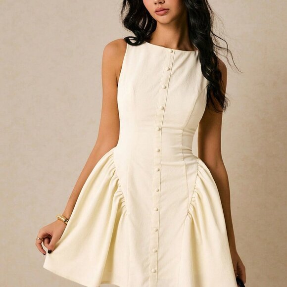 Apricot Casual Women's Sleeveless Mini Dress - Picture 7 of 7